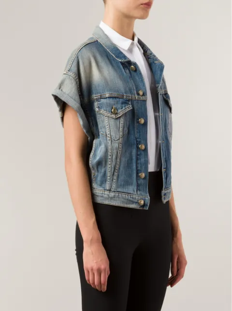 R13 Short Sleeve Denim Jacket - Farfetch