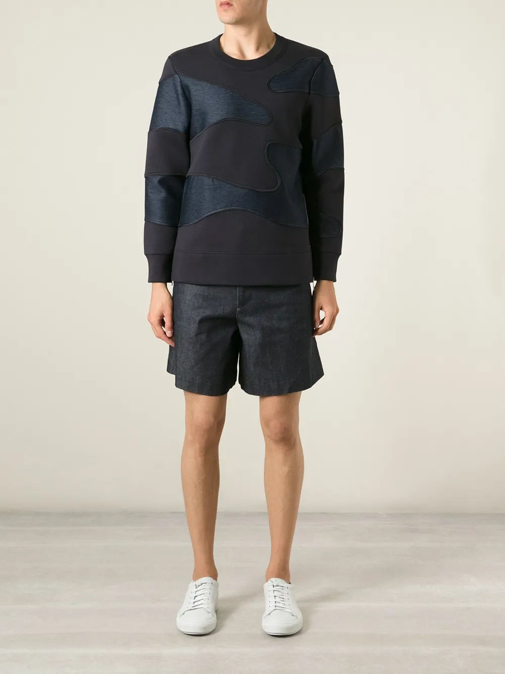 neil barrett 迷彩缝饰套头衫