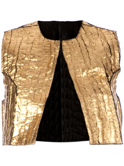Simona Tagliaferri distressed bolero jacket
