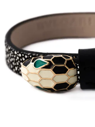 Bulgari Leather Snake Bracelet Farfetch Bulgari Leather Snake Bracelet