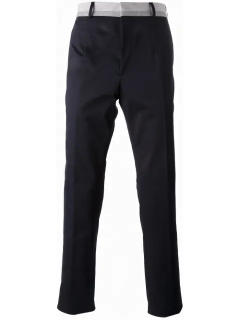 FENDI contrast waistband chinos