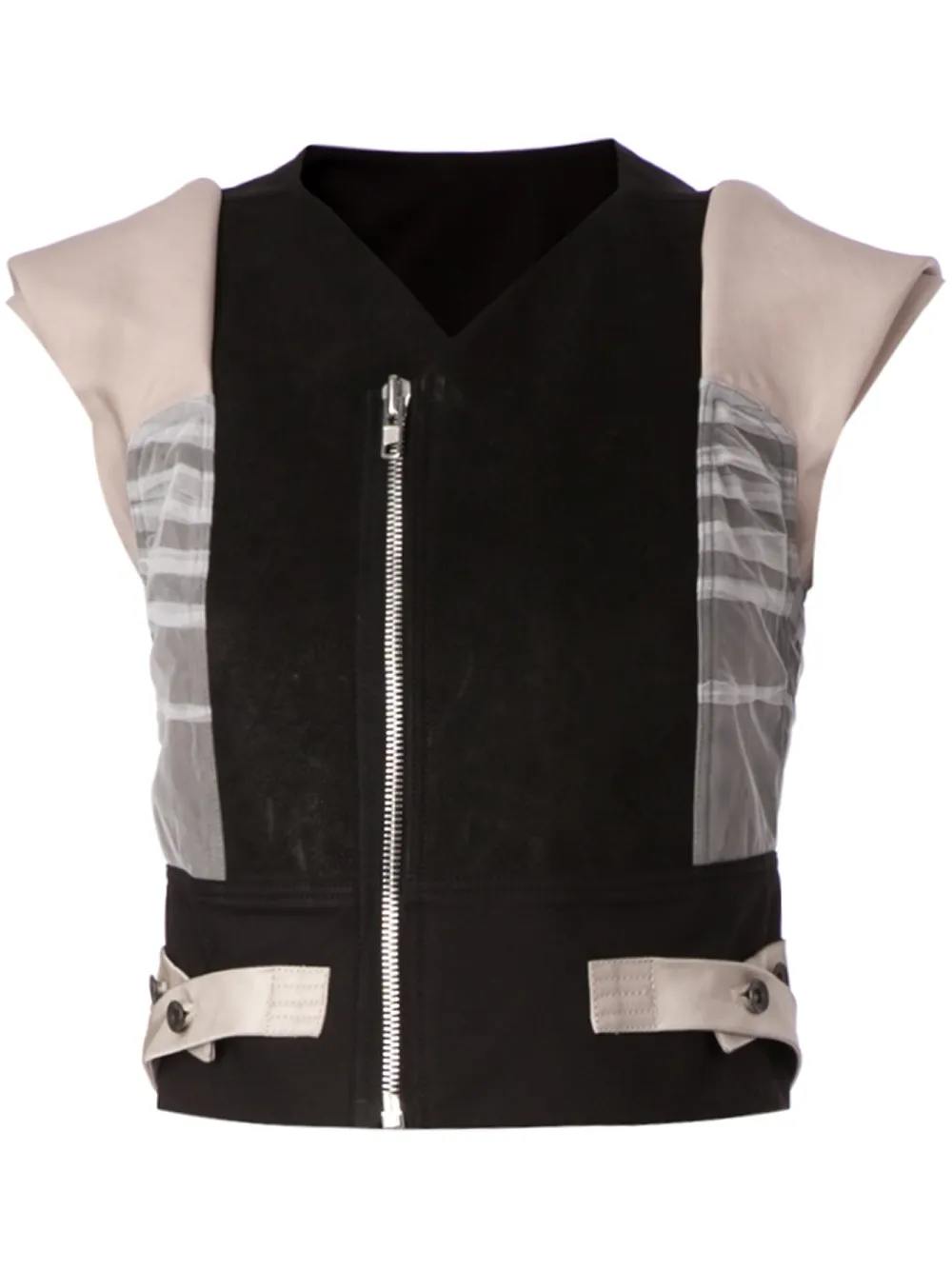 Rick Owens cropped gilet | Black | Image 1