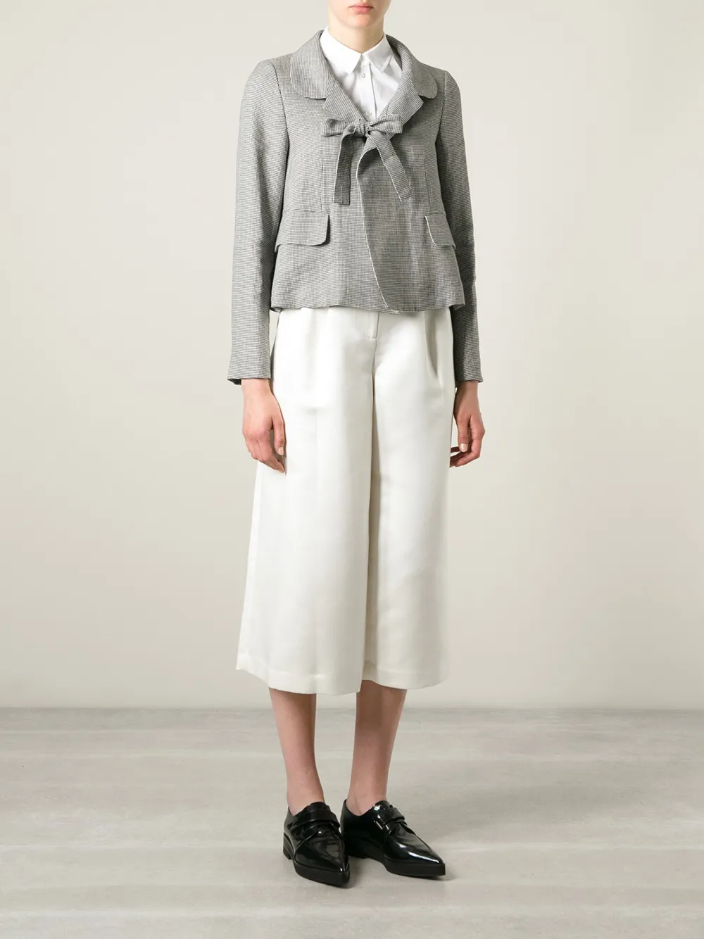 Comme Des Garçons Comme Des Garçons front bow houndstooth jacket | Cropped Jackets | Image 2