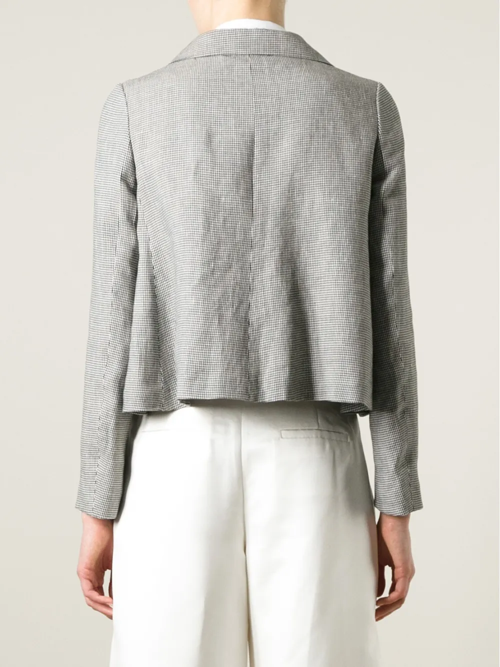 Comme Des Garçons Comme Des Garçons front bow houndstooth jacket Zwart
