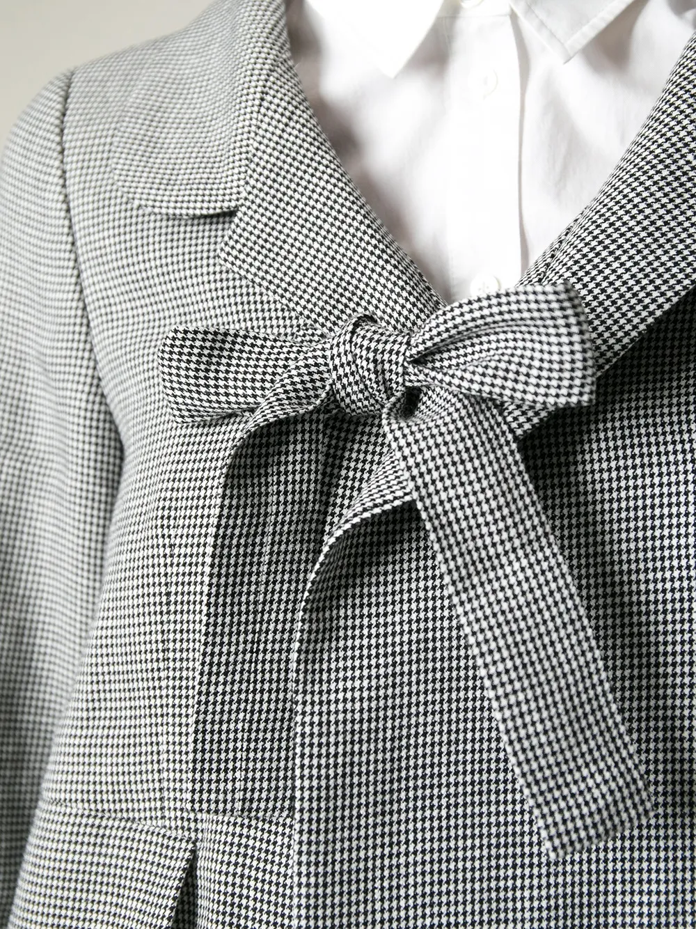 Comme Des Garçons Comme Des Garçons front bow houndstooth jacket Zwart