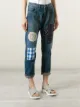 Erika Cavallini jean boyfriend à design à patchwork