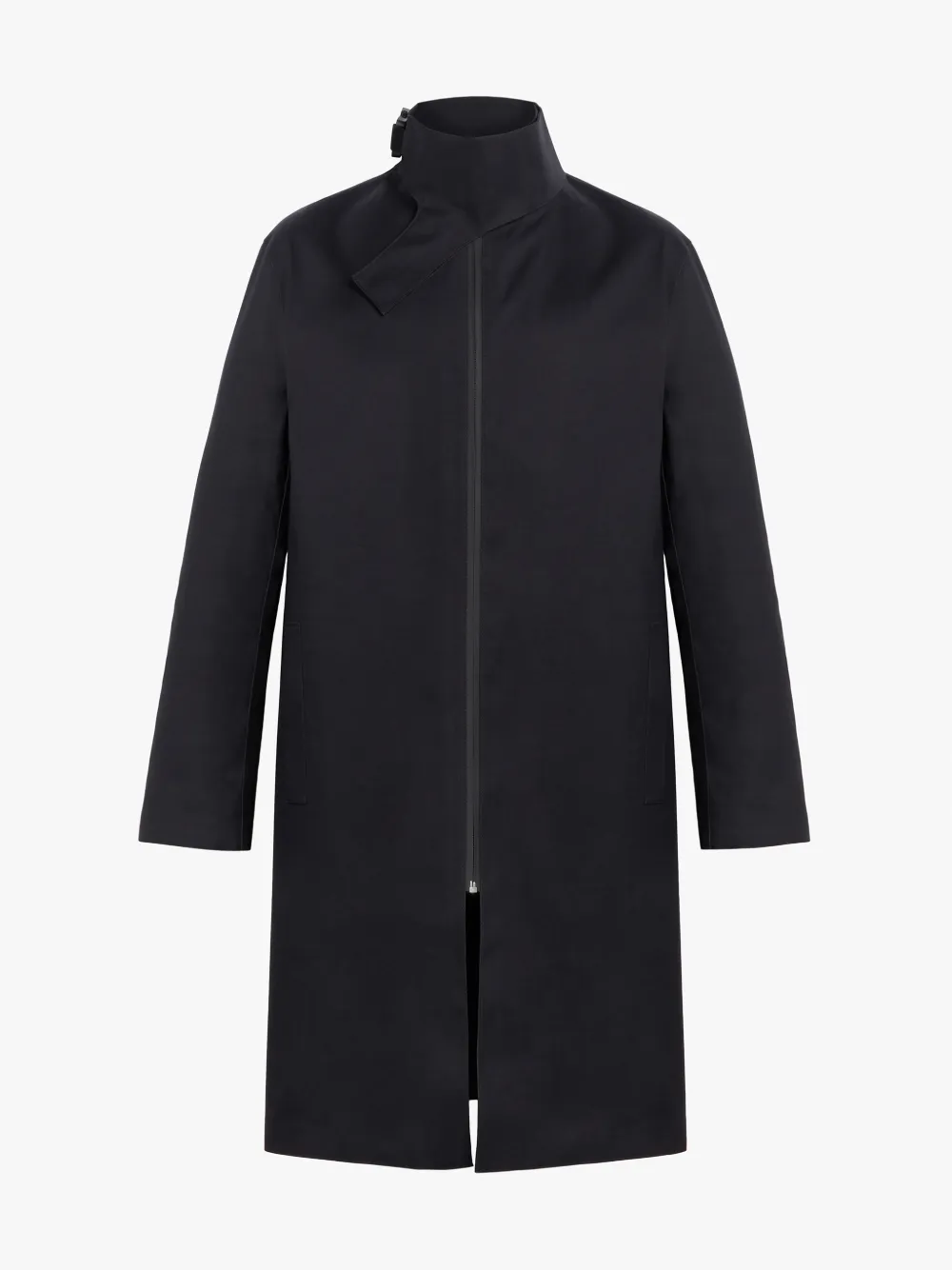 1017 ALYX 9SM Black Bonded Cotton Stazione Coat | Mackintosh