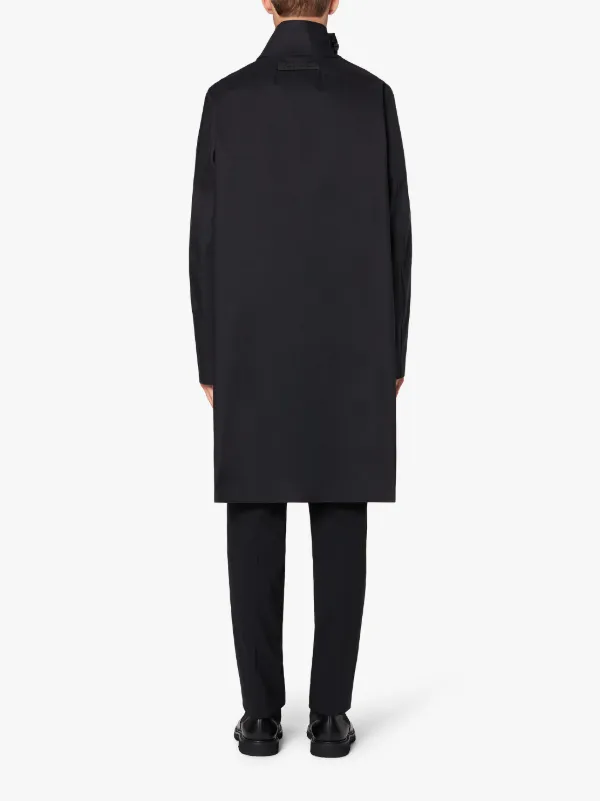 1017 ALYX 9SM Black Bonded Cotton Stazione Coat | Mackintosh