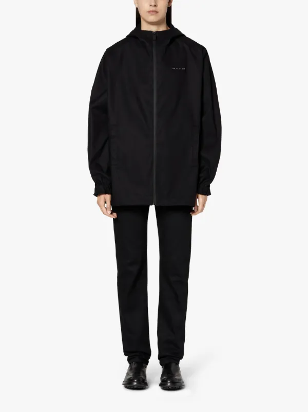 1017 ALYX 9SM Black RAINTEC Cotton Windbreaker Jacket