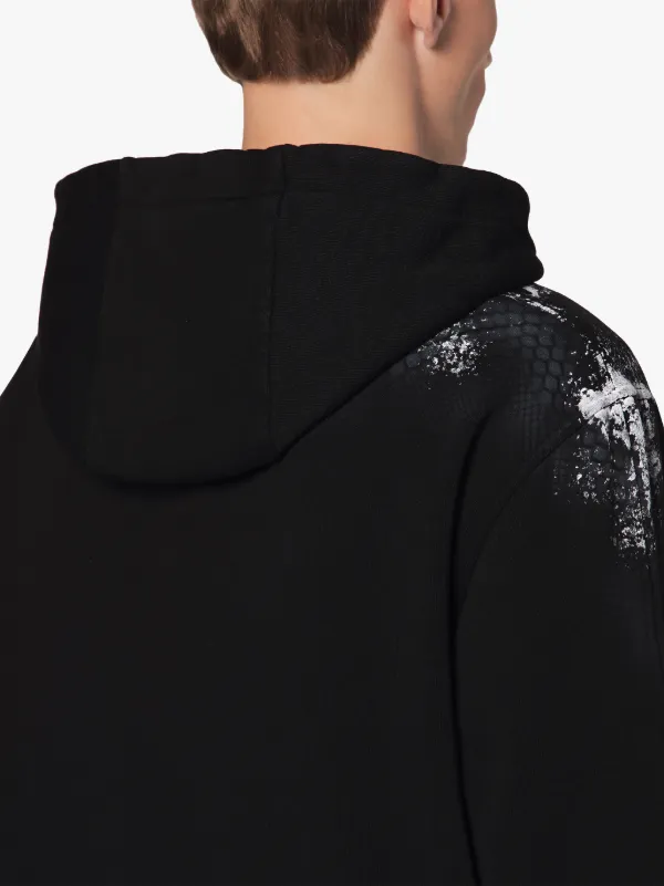 1017 ALYX 9SM Black Treated Cotton Hooded Sweatshirt