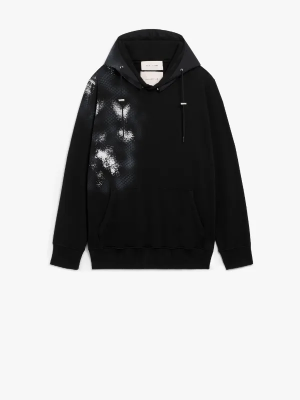 1017 ALYX 9SM Black Treated Cotton Hooded Sweatshirt