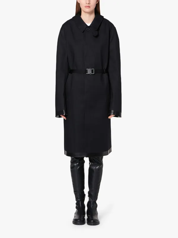 ALYX Black Bonded Cotton Belted Coat