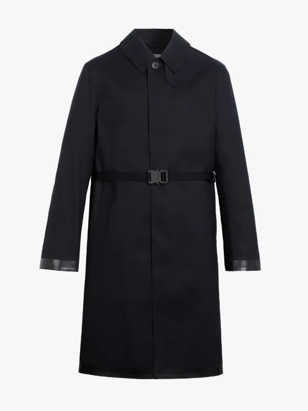 ALYX Black Bonded Cotton Belted Coat