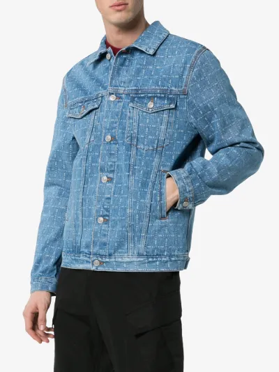 all over print denim jacket