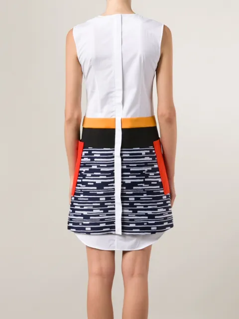 Jil Sander Navy Panelled Front Pocket Dress - Farfetch