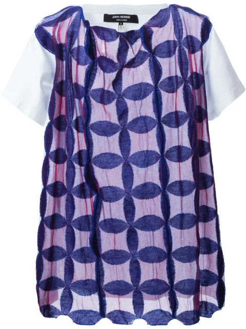 Junya Watanabe sheer knit motif top
