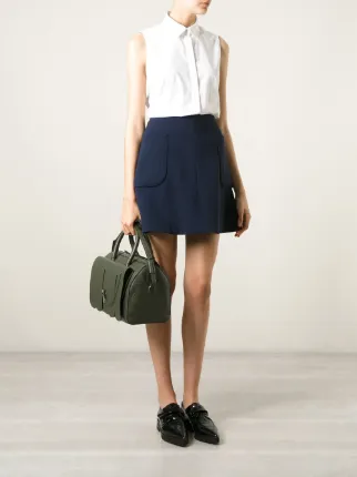 Carven scalloped flap tote  farfetch Carven scalloped flap tote  farfetch