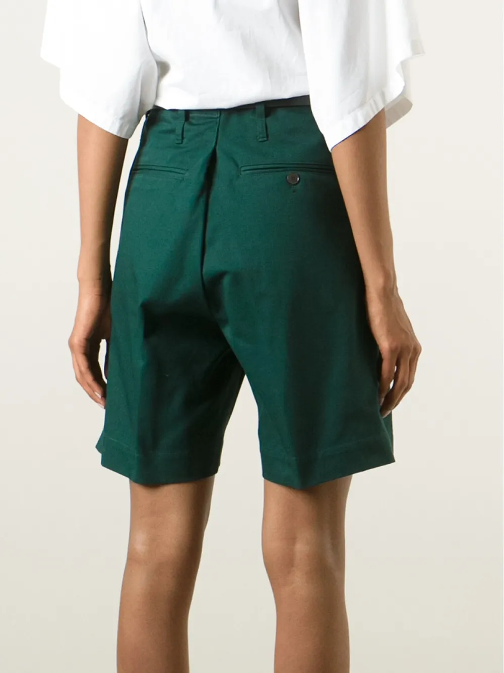 Golden Goose 'kate' Belted Shorts In Green