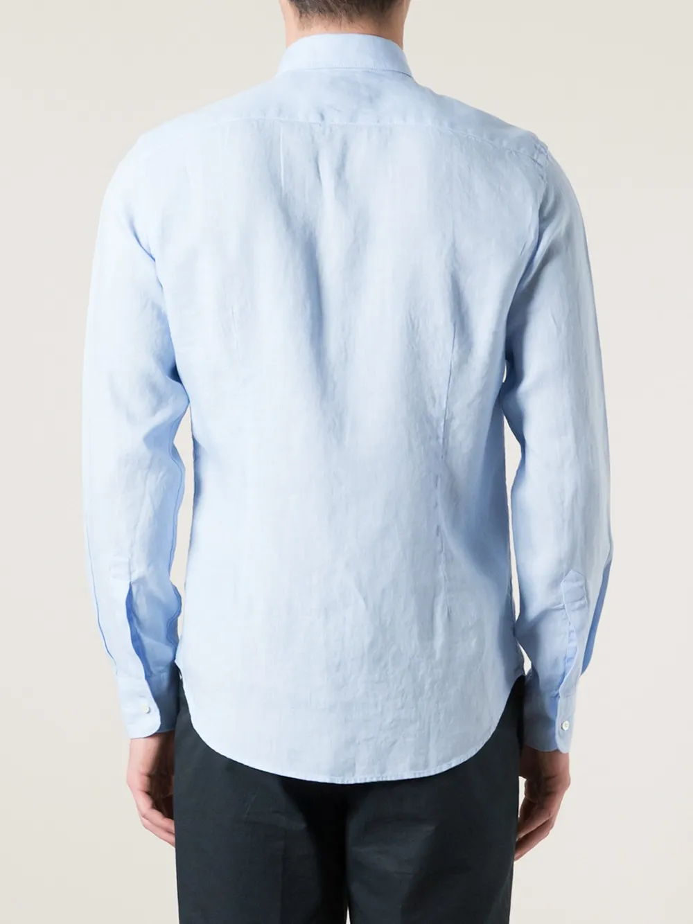 ASPESI spread collar shirt Blauw