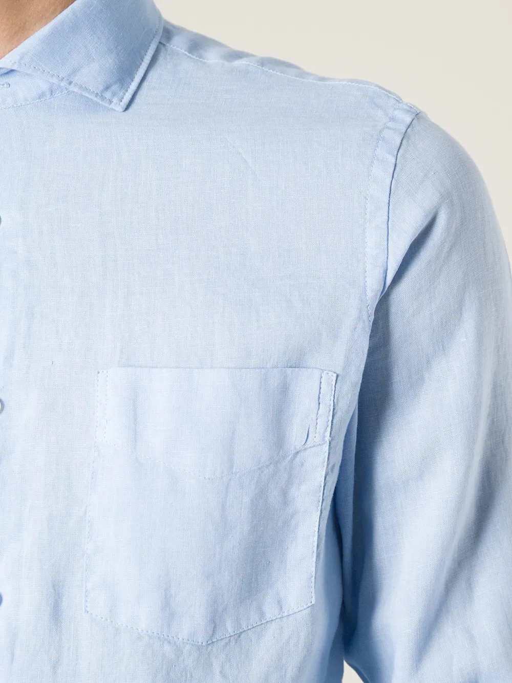 ASPESI spread collar shirt Blauw