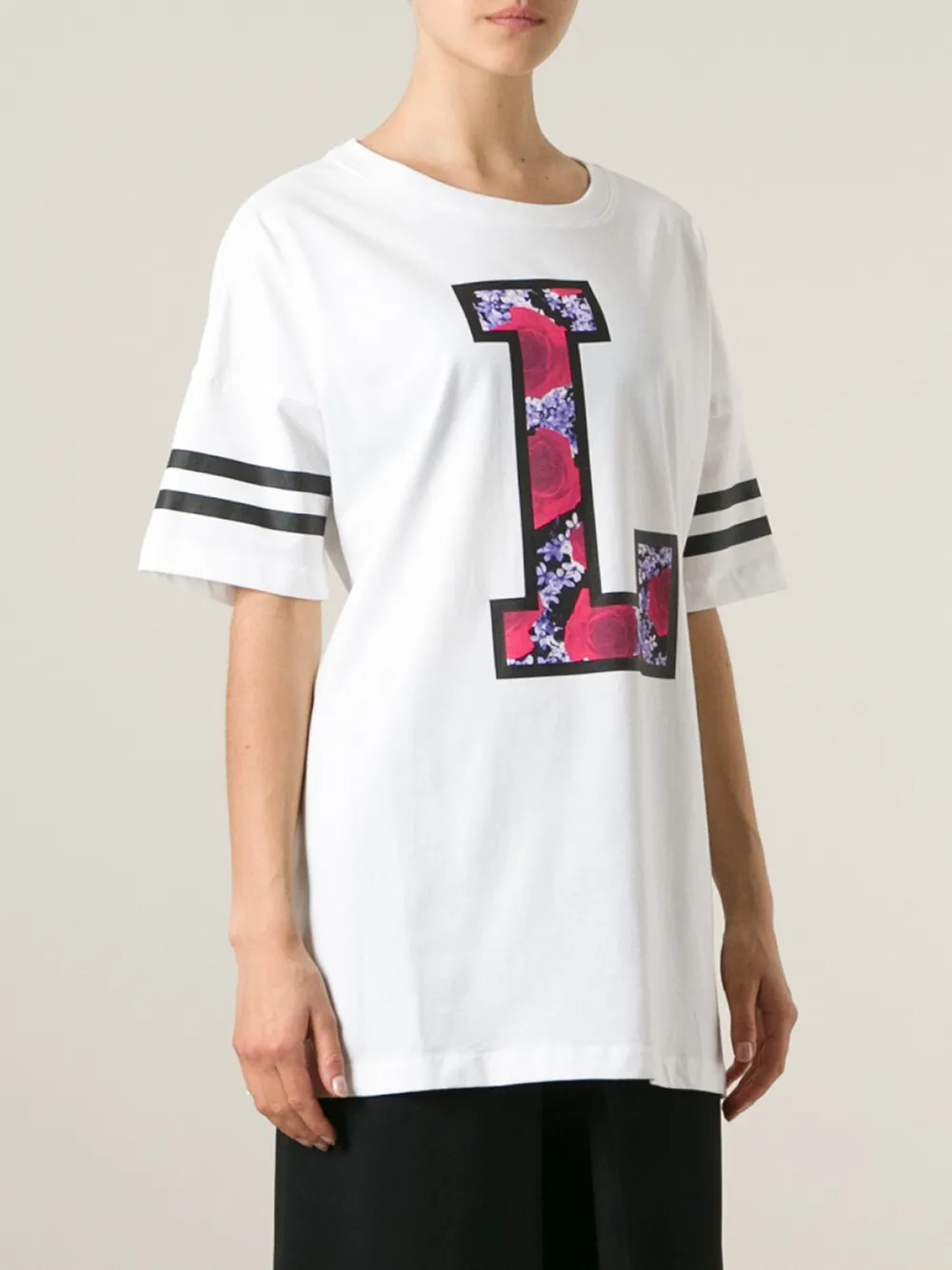  Nike T Shirt Mit Floralem l Print   Weiß 
