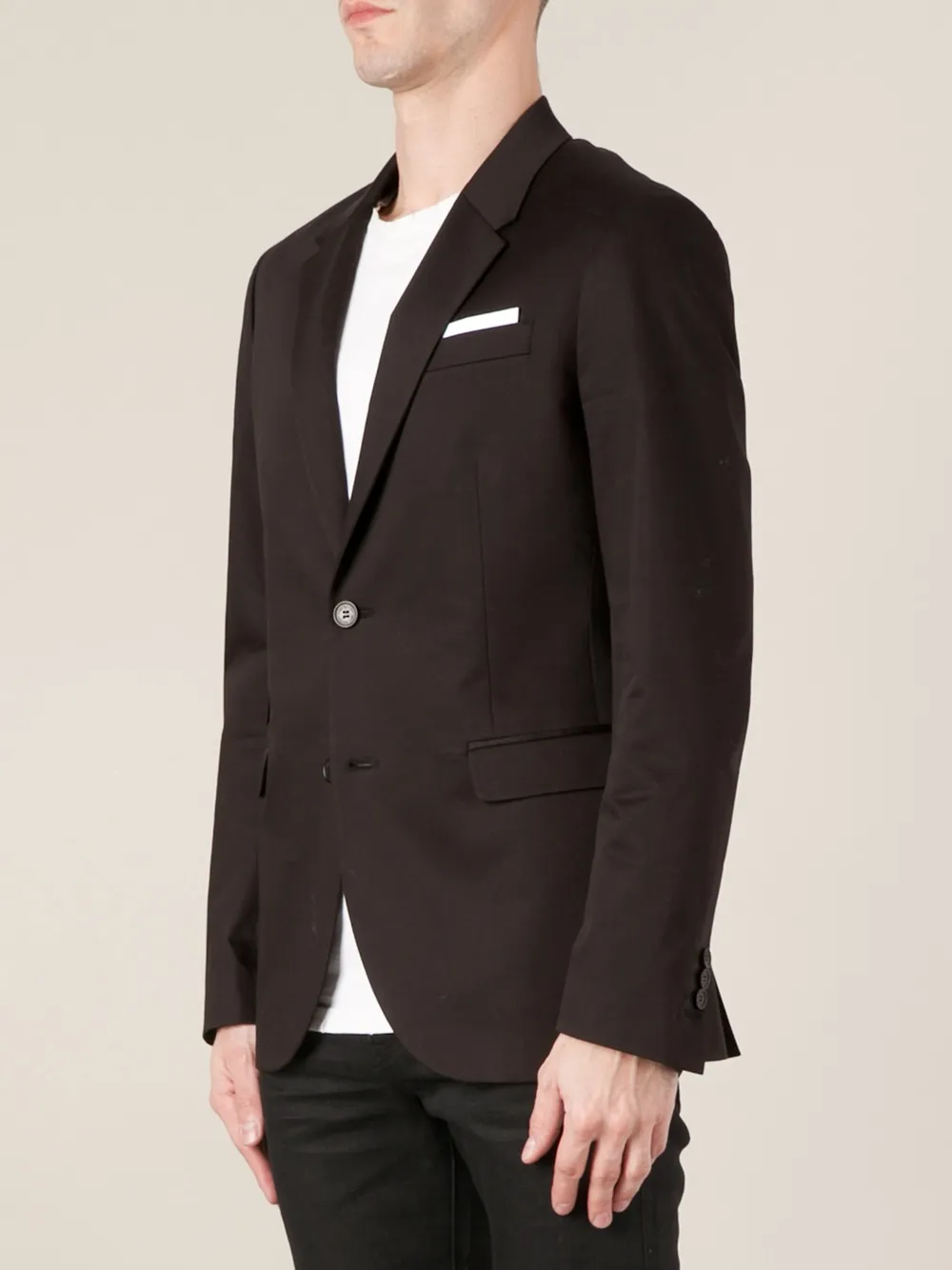 Neil Barrett Classic Two Button Blazer In Black