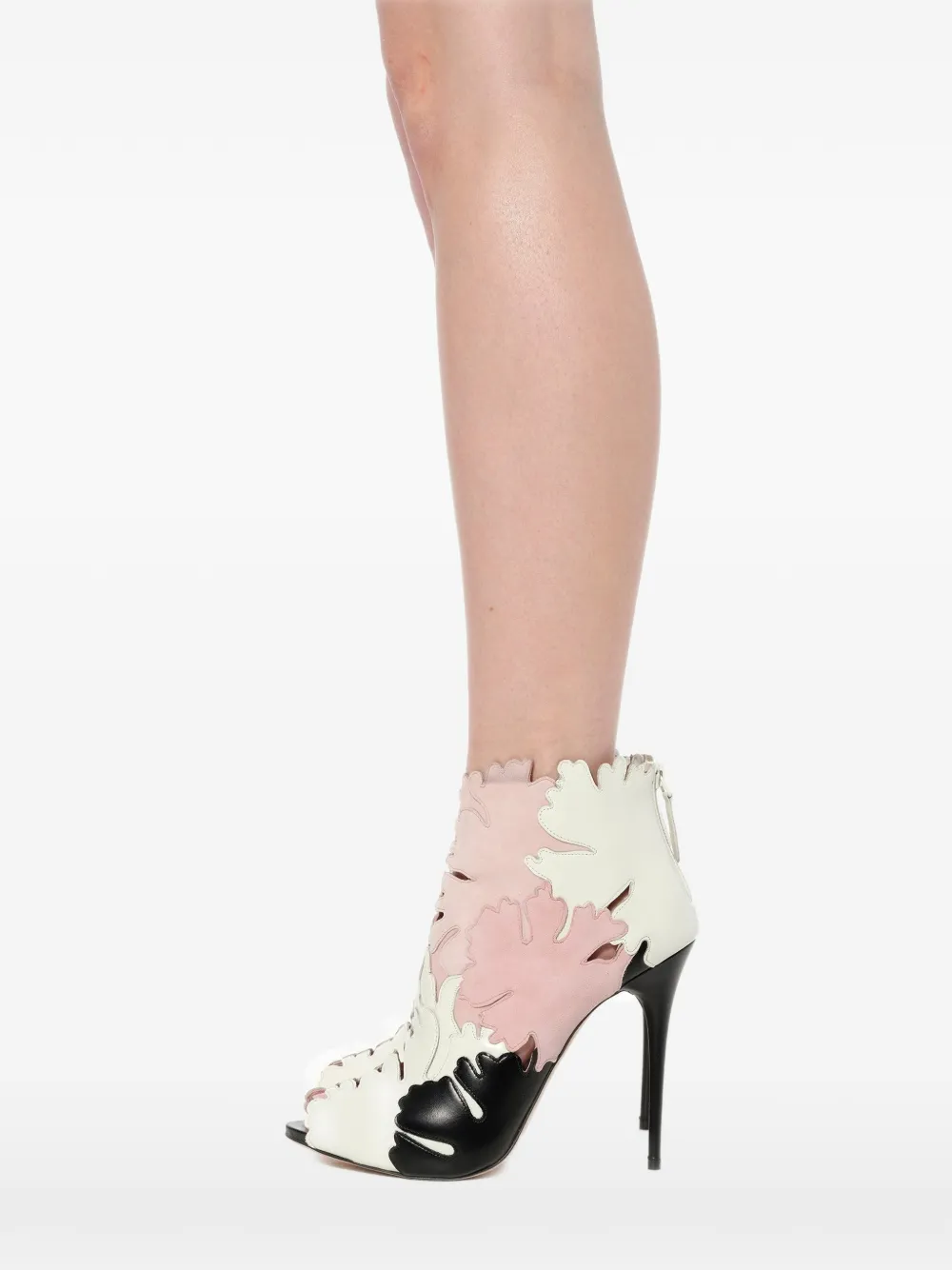Alexander McQueen Stiefeletten mit Lotosblüten - Rosa