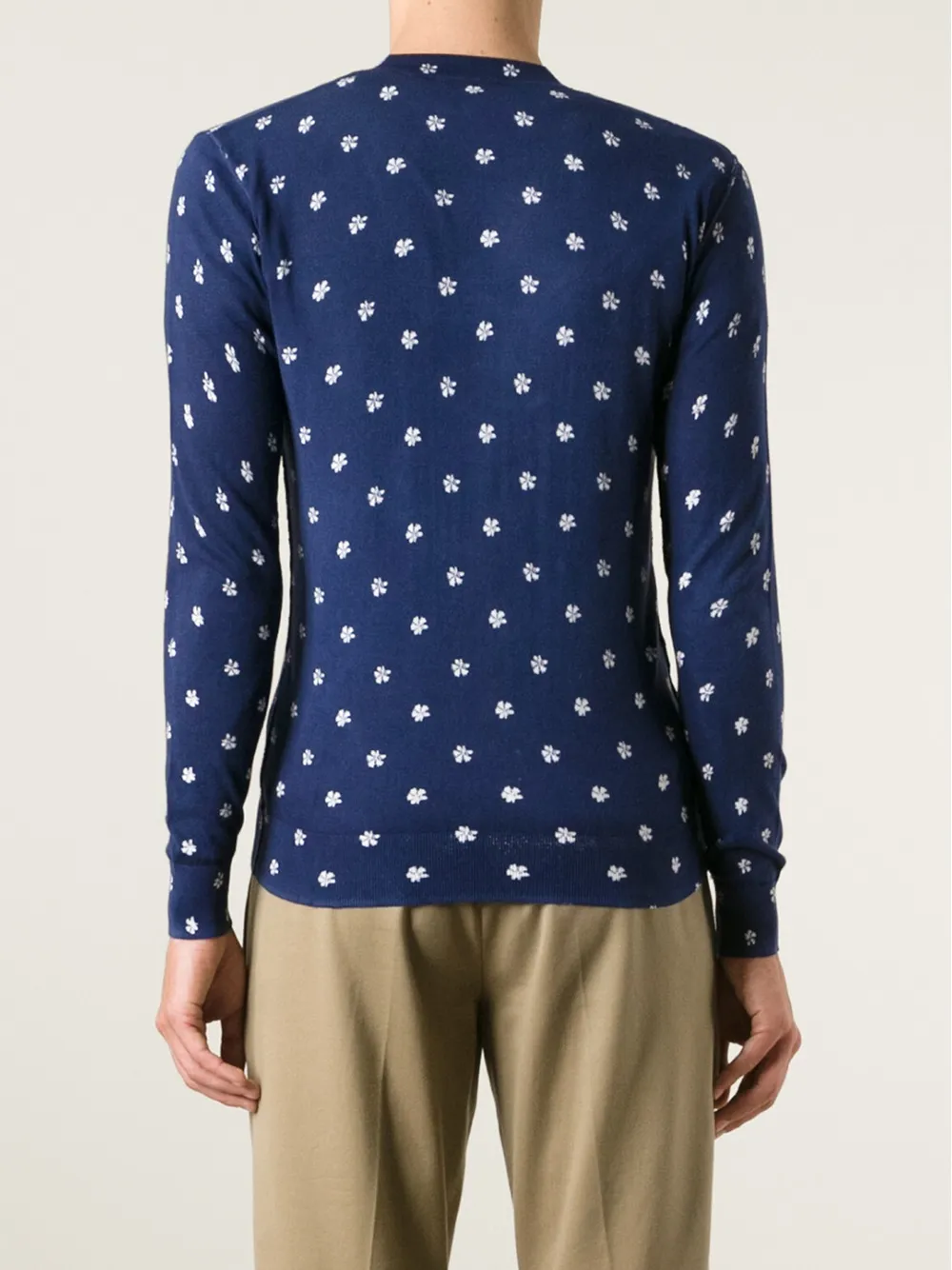 Paolo Pecora floral v-neck cardigan Blauw