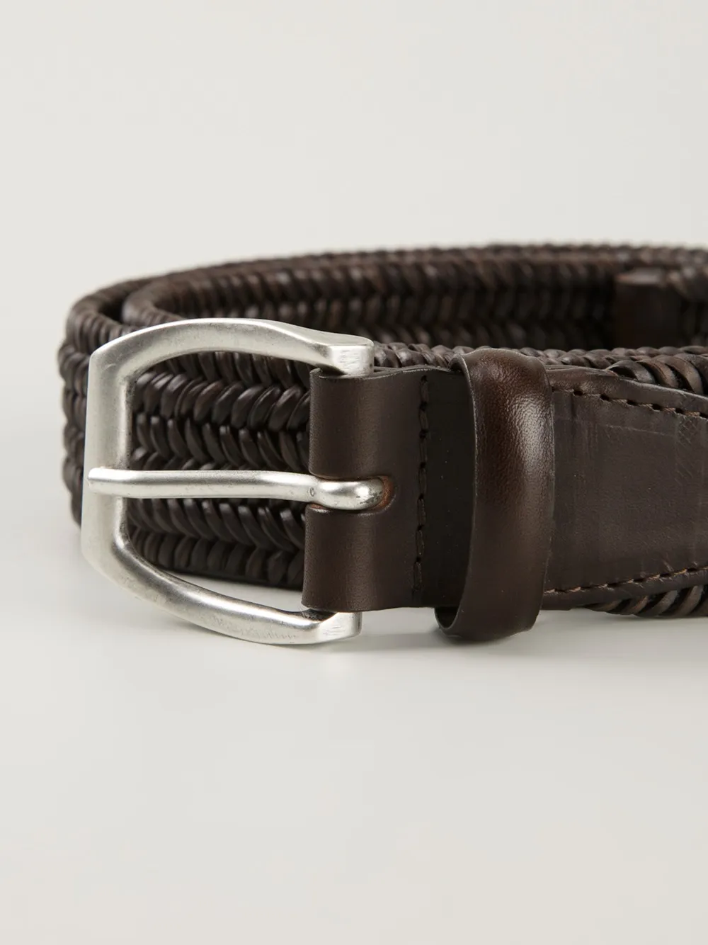 Orciani versierde riem met gesp - Bruin