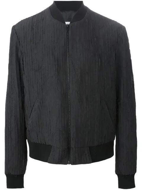 Maison Margiela striped panel bomber jacket