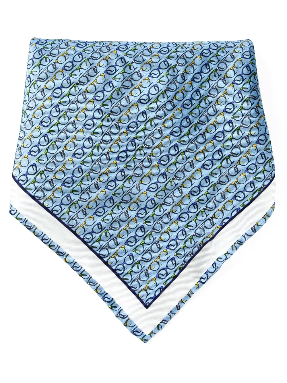 FeFè glasses print pocket square | Blue | Image 1