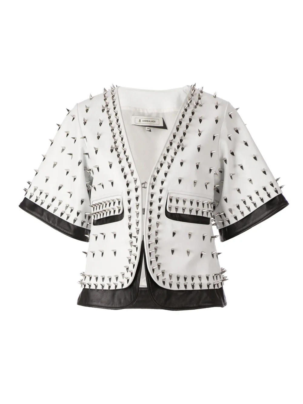 Anrealage Pearl Embellished Jacket In White