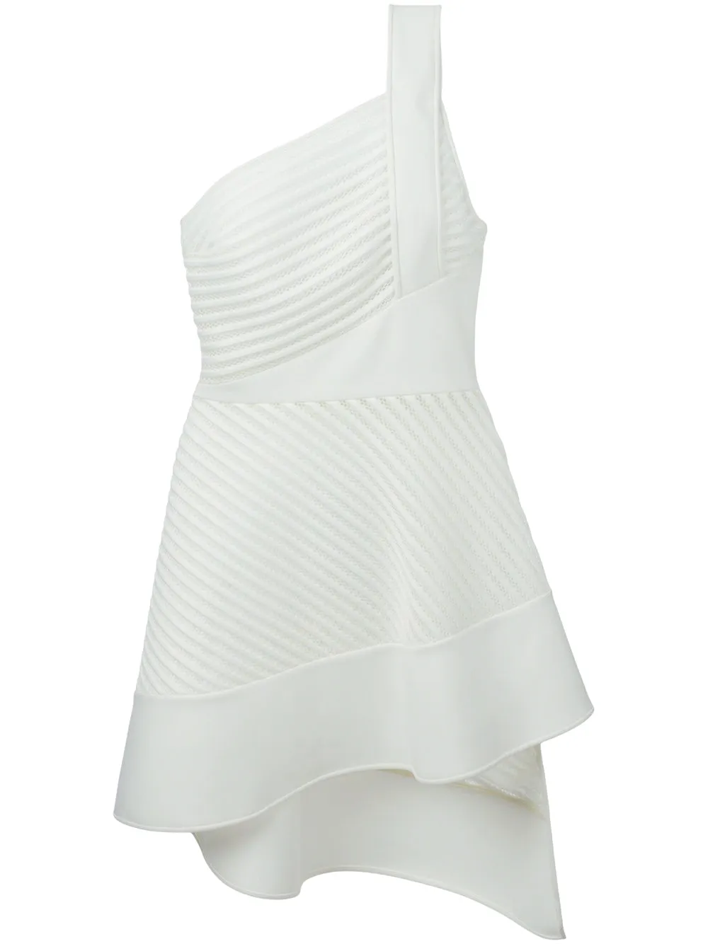 David Koma one shoulder asymmetric dress