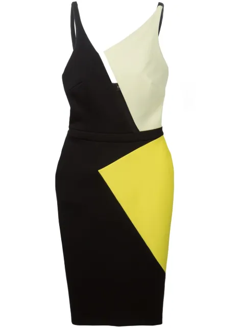 David Koma colour block fitted dress