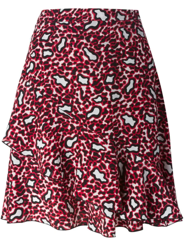 Stella McCartney Leopard-print Mini Skirt in Red