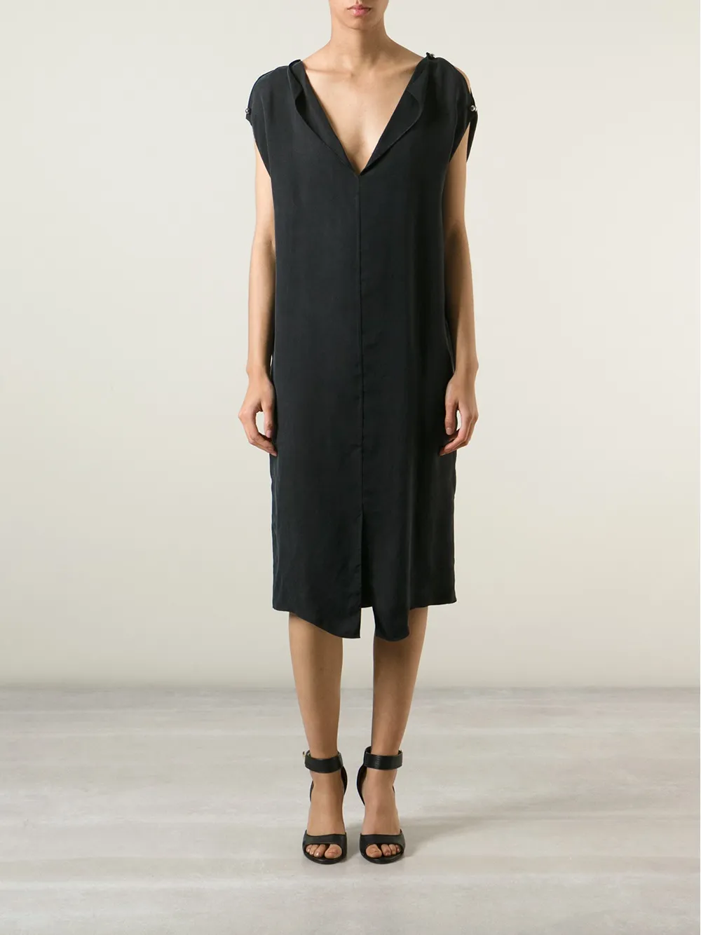 Lanvin v-neck dress Zwart