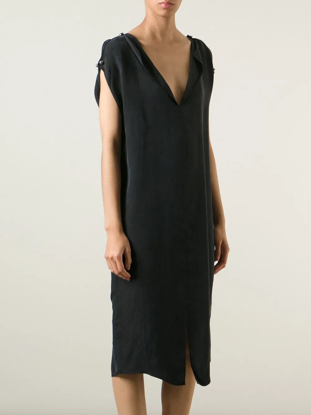 Lanvin v-neck dress Zwart