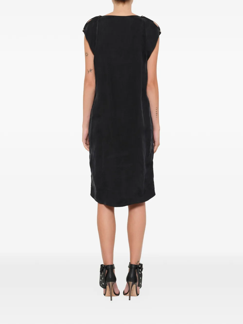  Lanvin Kleid Mit Tiefem V Ausschnitt   Schwarz 