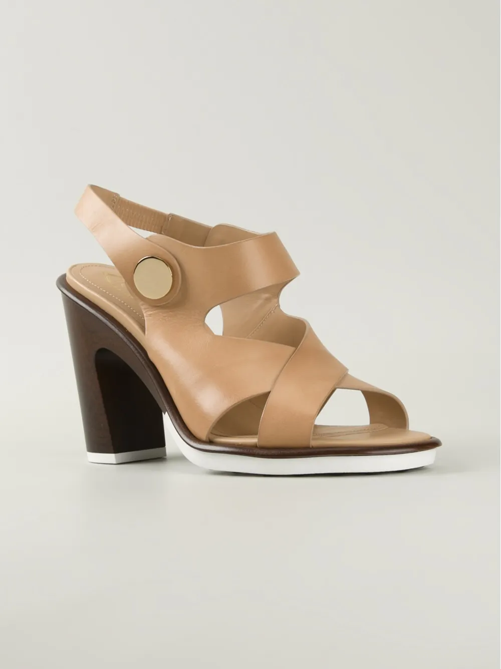 Tod's crisscross strap sandals Beige