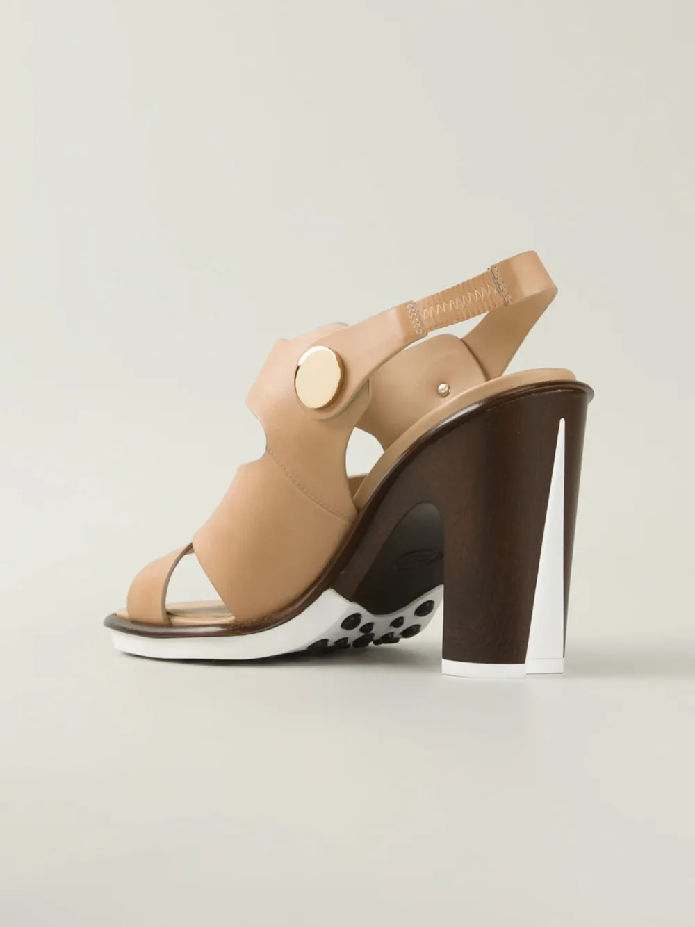Tod's crisscross strap sandals Beige