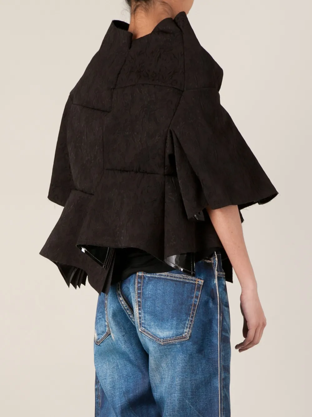 Comme Des Garçons asymmetric oversized jacket Zwart