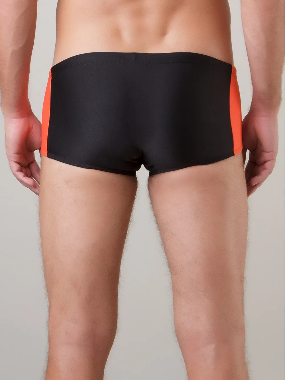 Shop Amir Slama Panelled Swimming Trunks In Black