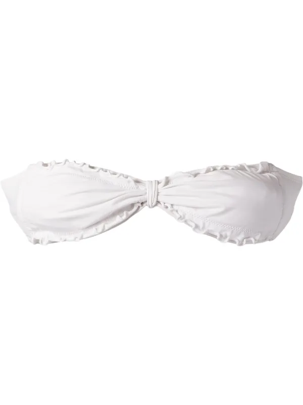 ruffle trim bandeau bikini top