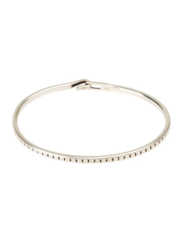 WERKSTATT:MÜNCHEN Patterned Hook Bangle | Metallic | FARFETCH KW