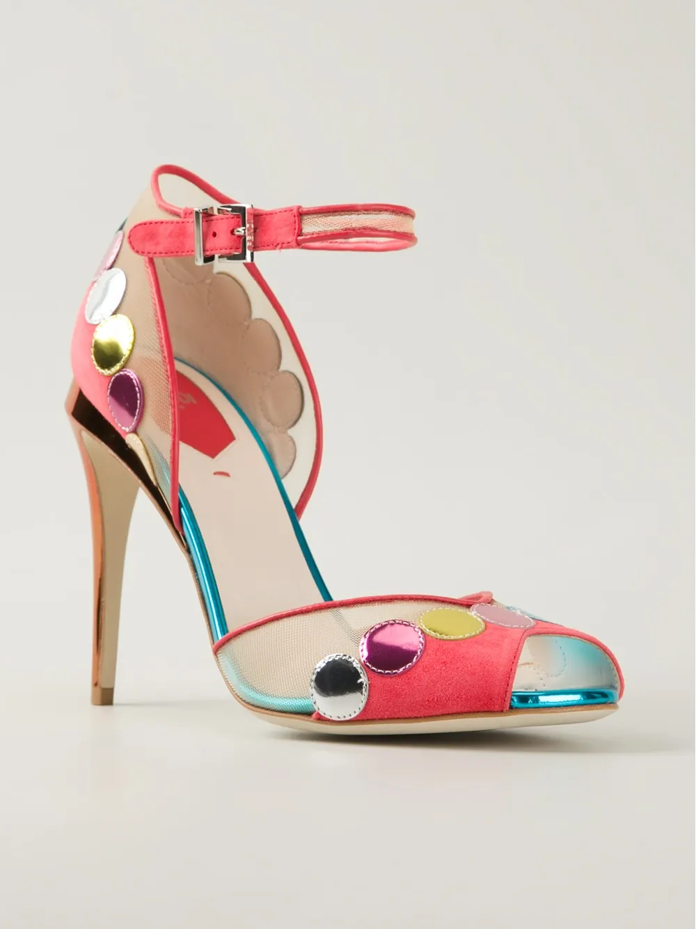 Fendi Applique Mesh Sandals - Farfetch