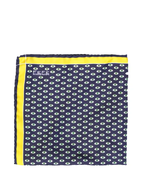 FeFè eye print pocket square