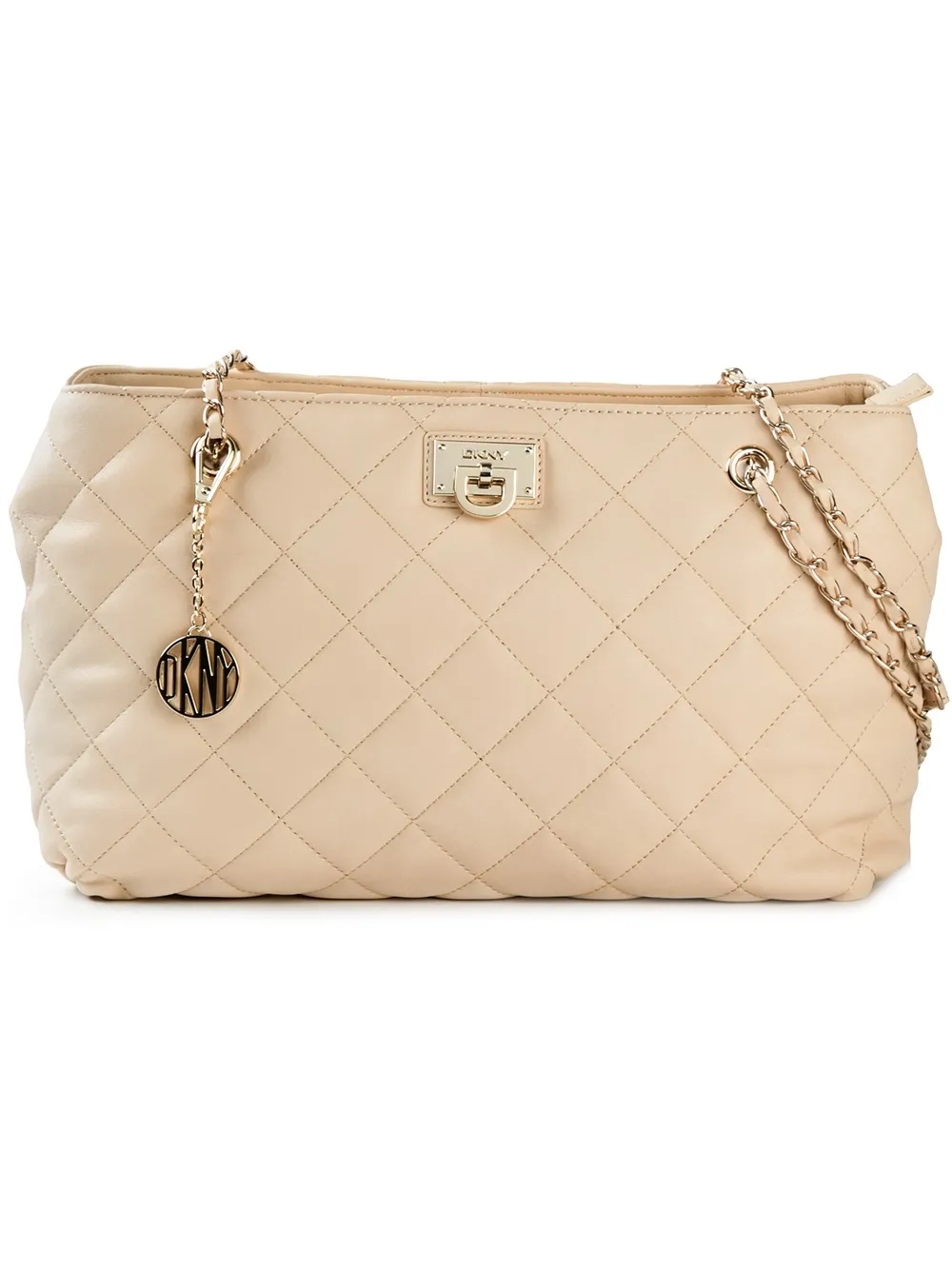 cream quilted shoulder bag