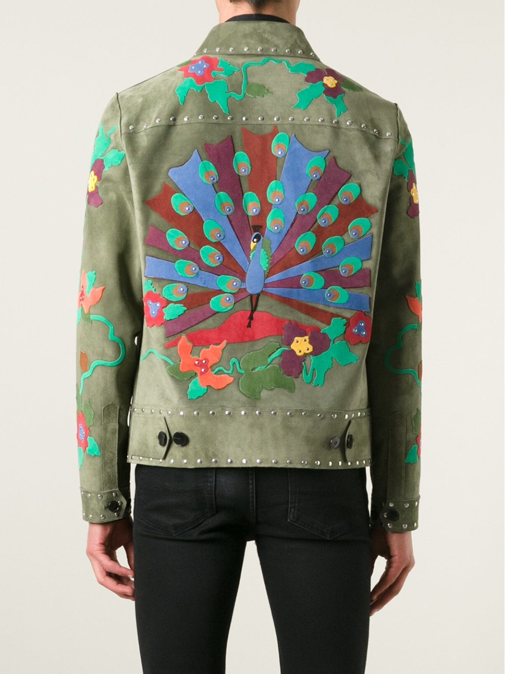 Valentino Floral Appliqued Jacket - Farfetch