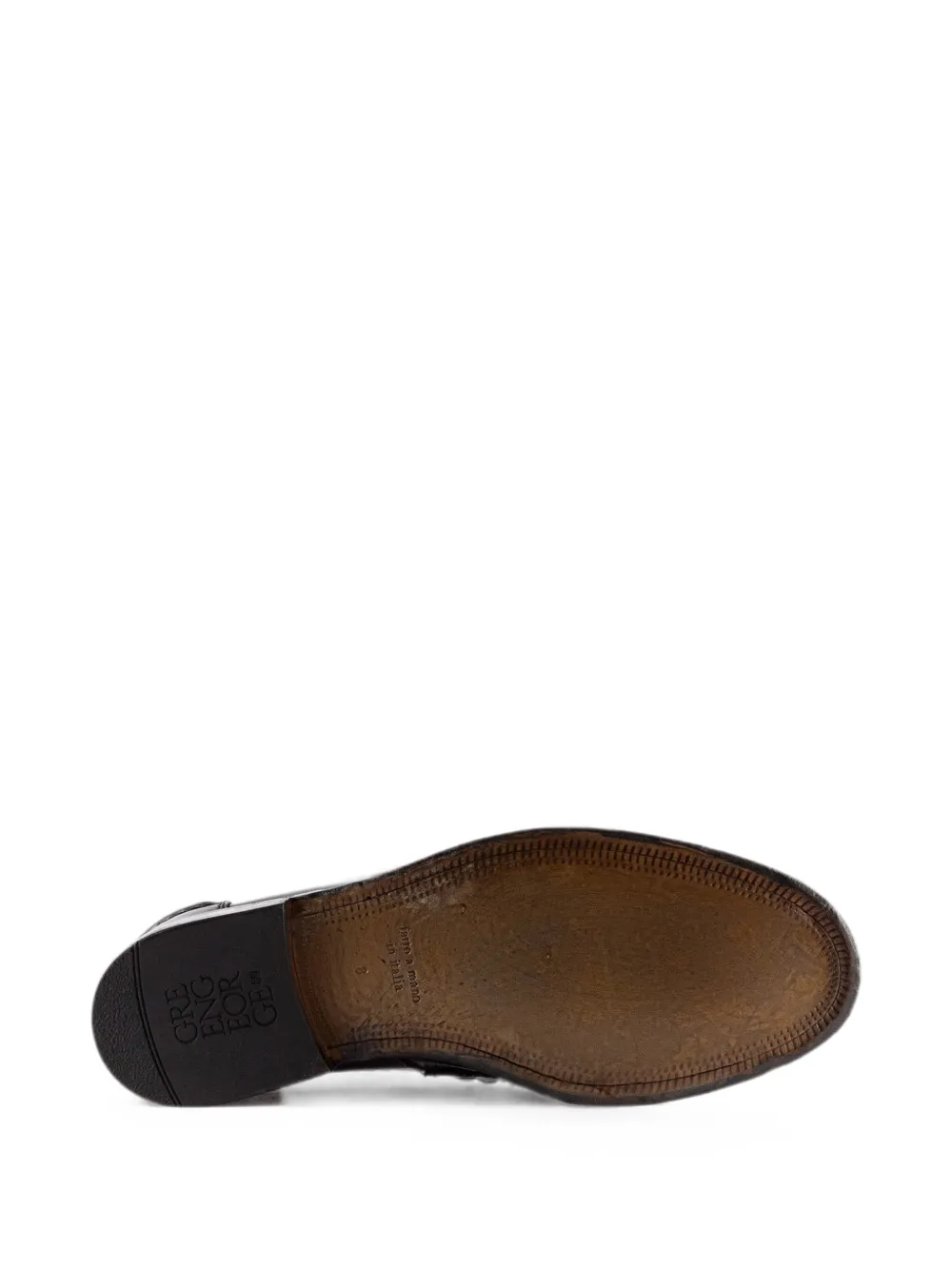 Green George classic penny loafers Zwart