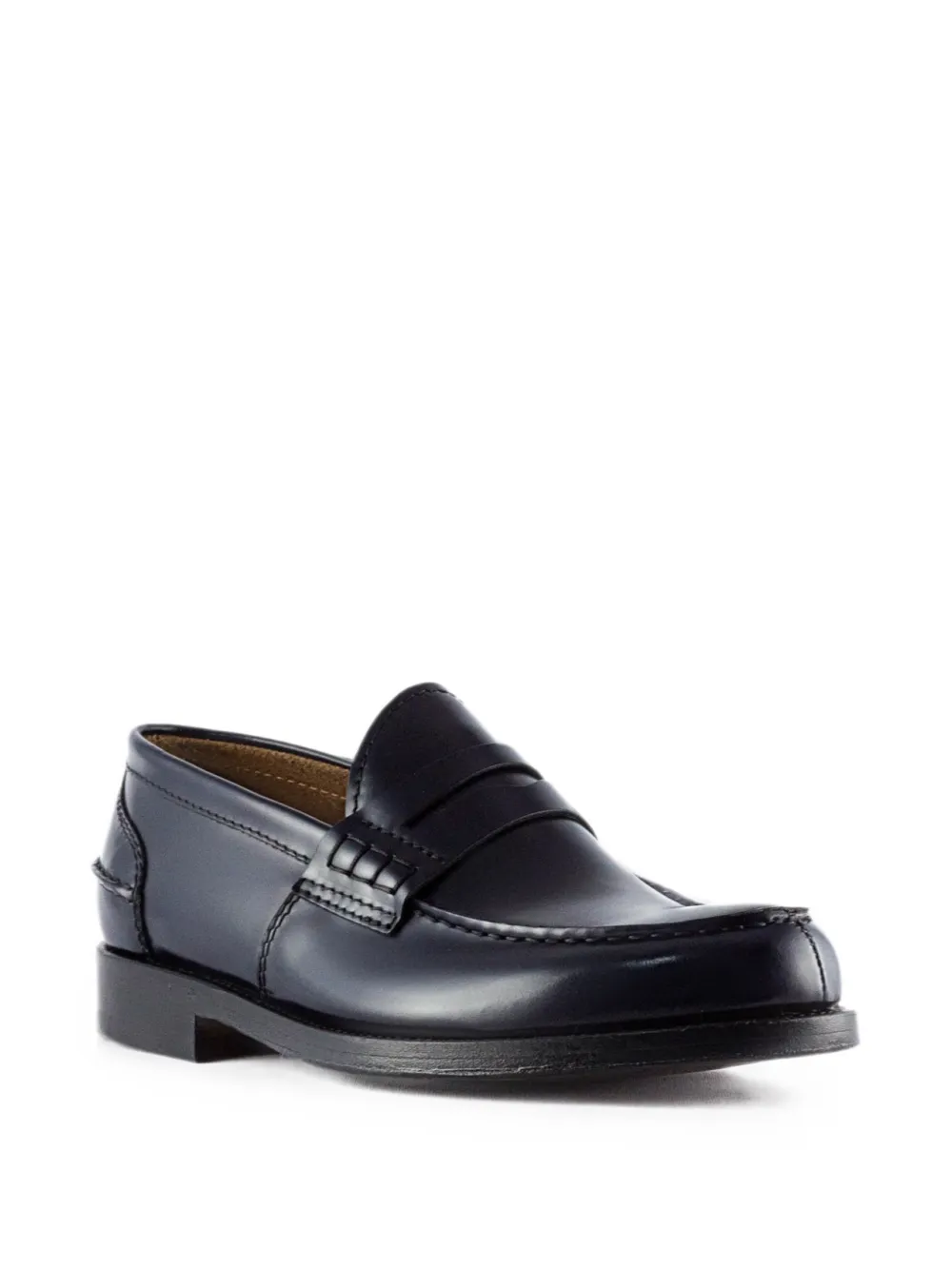 Green George classic penny loafers Zwart